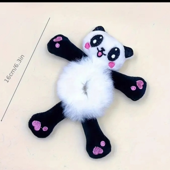 Plush Hair Tie - Soft, Stretchy Elastic Ponytail Holder 4-bundle - Picture 6 of 6